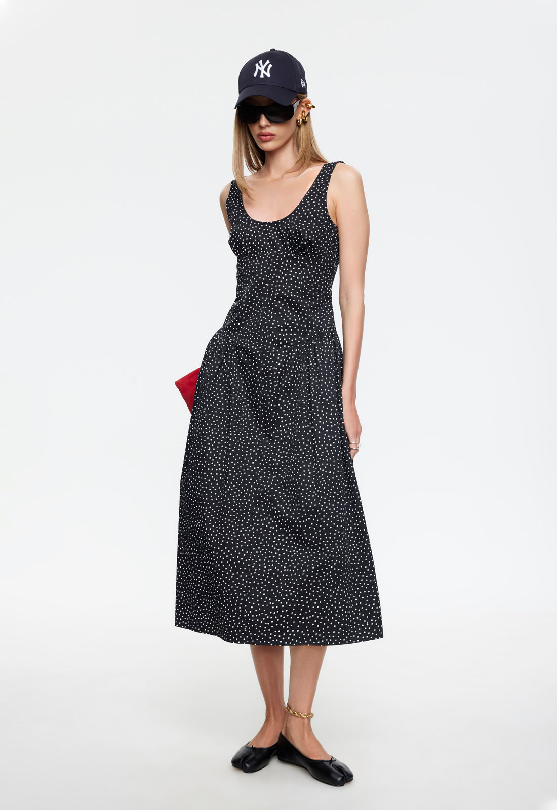 Lioness Fashion Store | LUNA ROSA MAXI DRESS - NOIR POLKA