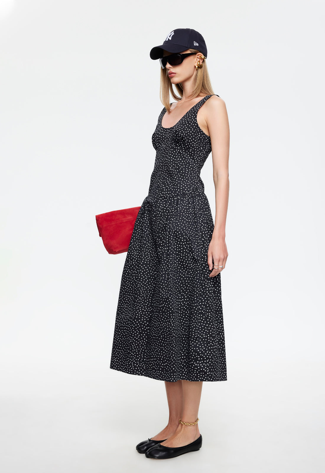 Lioness Fashion Store | LUNA ROSA MAXI DRESS - NOIR POLKA