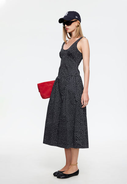 Lioness Fashion Store | LUNA ROSA MAXI DRESS - NOIR POLKA