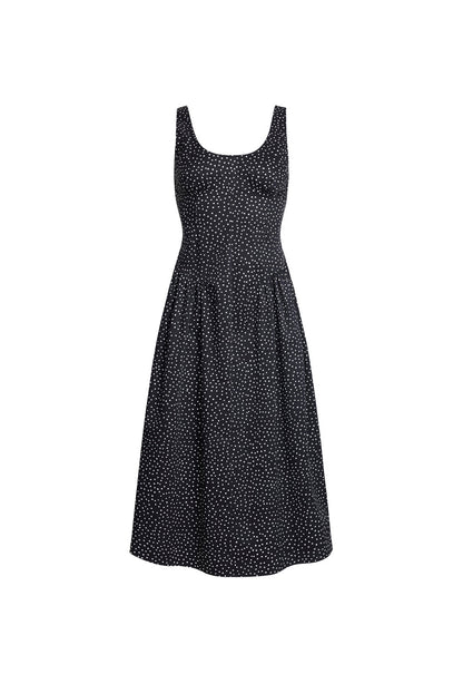 Lioness Fashion Store | LUNA ROSA MAXI DRESS - NOIR POLKA