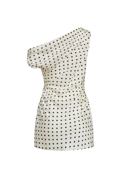 Lioness Fashion Outlet | SWEETHEART MINI DRESS - CREAM POLKA