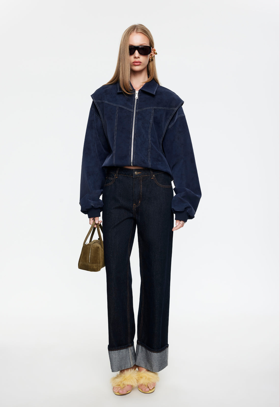 Lioness Fashion Outlet | TOP MODEL CUFFED JEAN - DARK DENIM