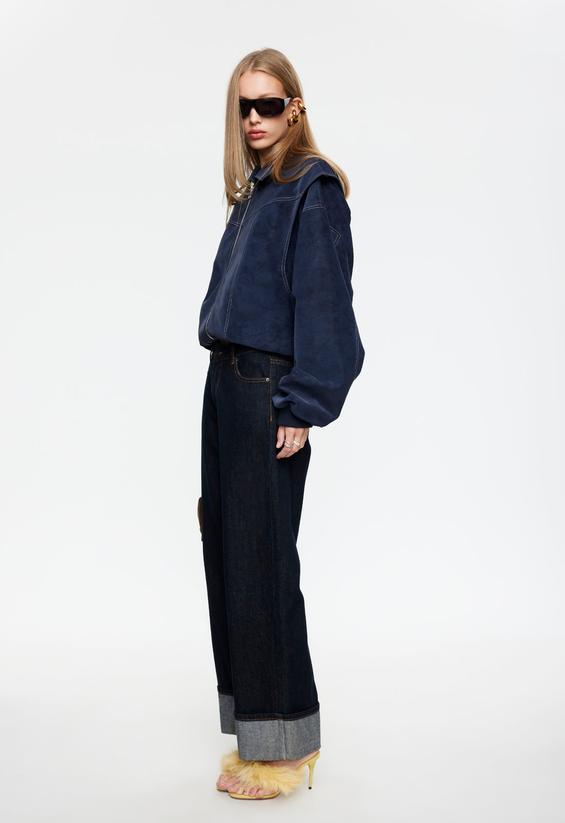 Lioness Fashion Outlet | TOP MODEL CUFFED JEAN - DARK DENIM