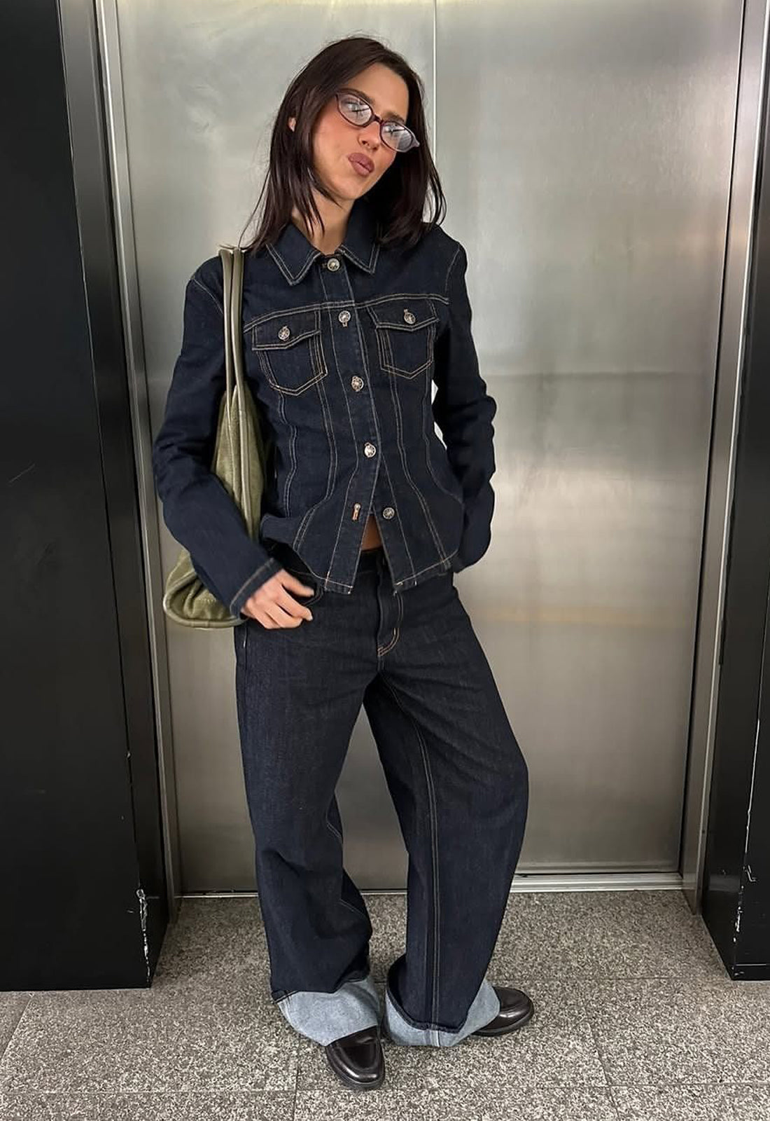 Lioness Fashion Outlet | TOP MODEL CUFFED JEAN - DARK DENIM