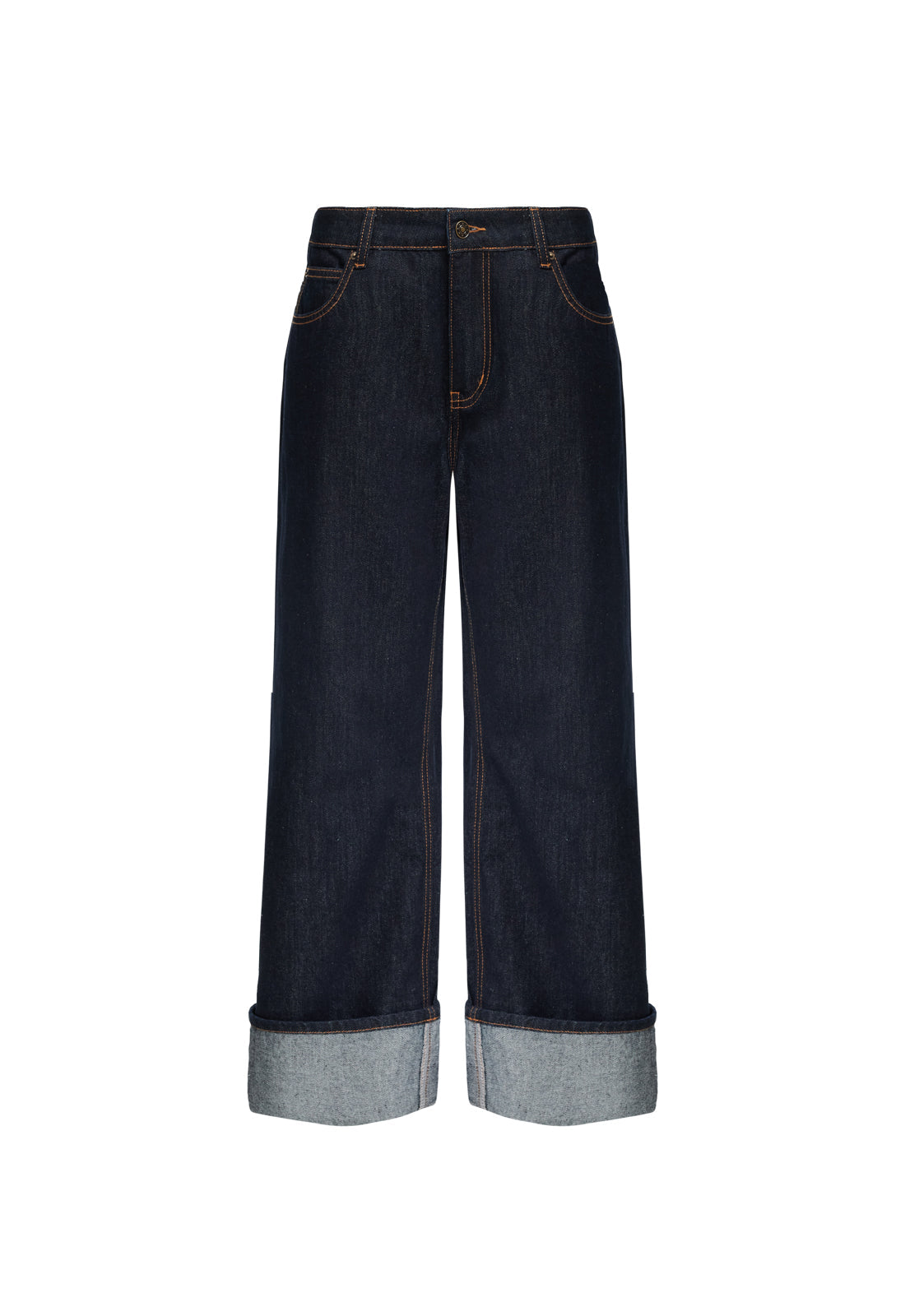 Lioness Fashion Outlet | TOP MODEL CUFFED JEAN - DARK DENIM
