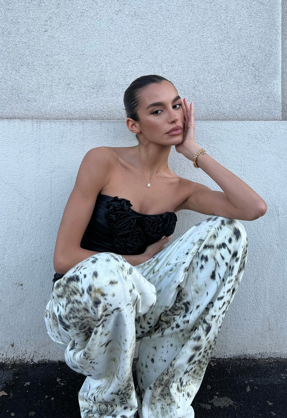 Lioness Fashion Online Shop | HORSESHOE JEAN - SNOW LEOPARD