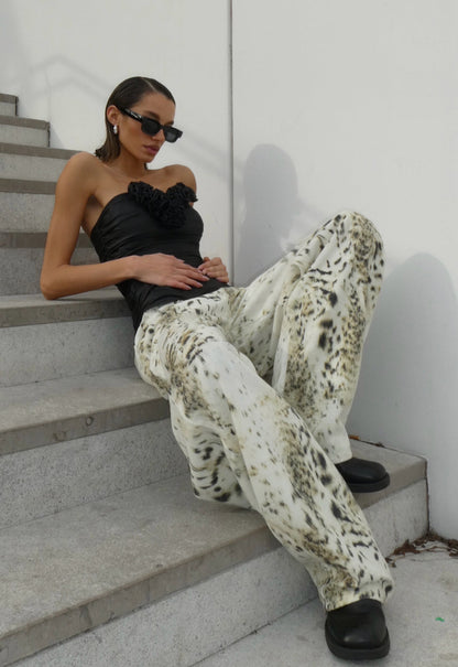 Lioness Fashion Online Shop | HORSESHOE JEAN - SNOW LEOPARD