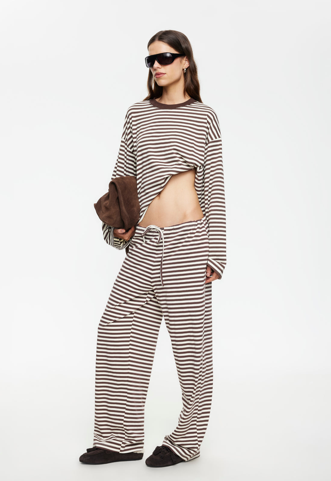Lioness Fashion On Sale | BLOOM PANT - DARK CHOCOLATE STRIPE