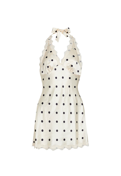 Lioness Fashion Outlet | STARS ALIGN MINI DRESS - CREAM POLKA