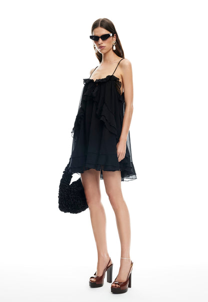 Lioness Fashion Outlets | ETHEREAL MINI DRESS - OBSIDIAN