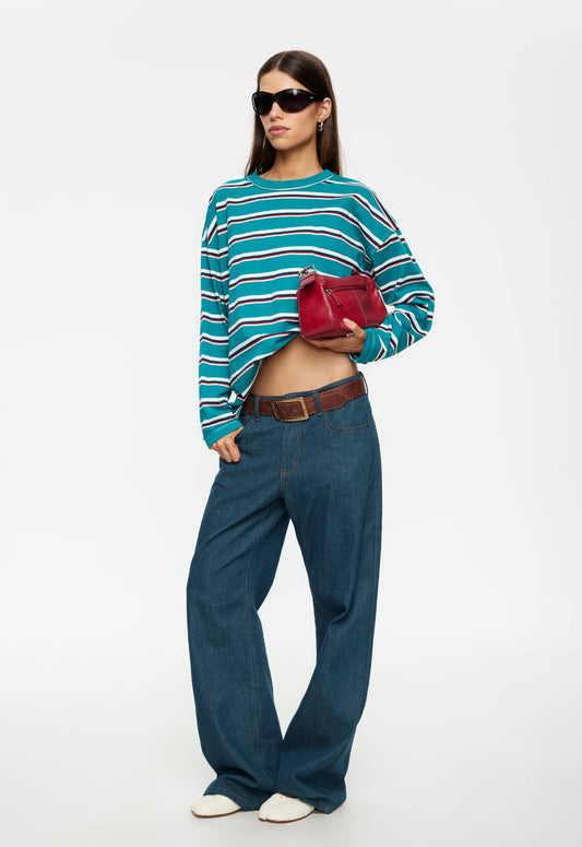 Lioness Fashion Near Me | HORIZON LONG SLEEVE - FOREST STRIPE