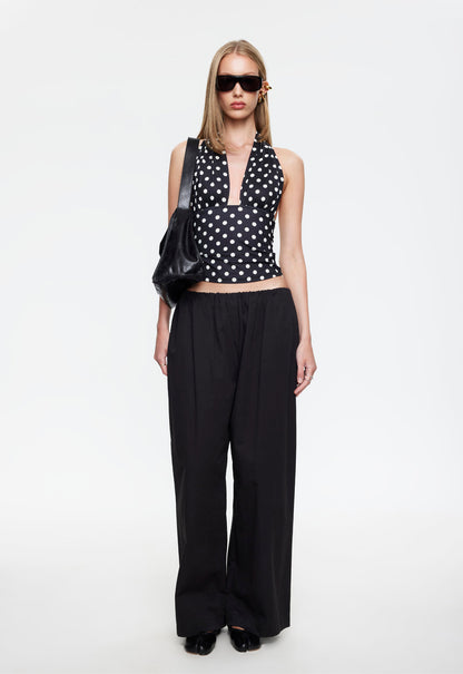 Lioness Fashion Store | SAFARI HALTER - NOIR POLKA